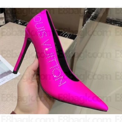 Louis Vuitton Heel 10cm Call Back Pumps Satin Fuchsia 2019