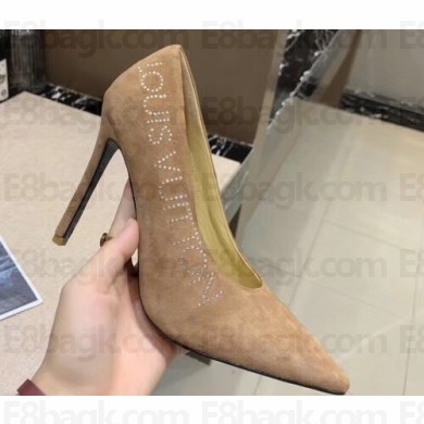 Louis Vuitton Heel 10cm Call Back Pumps Suede Nude 2019