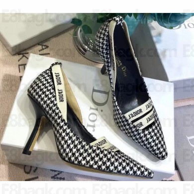 Dior Heel 9.5cm J'Adior and Double Ribbon Pumps Houndstooth 2019