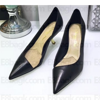 Dior Heel 6.5cm D-Sculpture D'Orsay Pumps Leather Black 2019