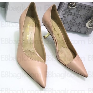 Dior Heel 6.5cm D-Sculpture D'Orsay Pumps Leather Nude 2019