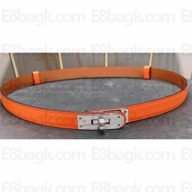 Hermes Width 1.7cm Epsom Calfskin Belt Orange