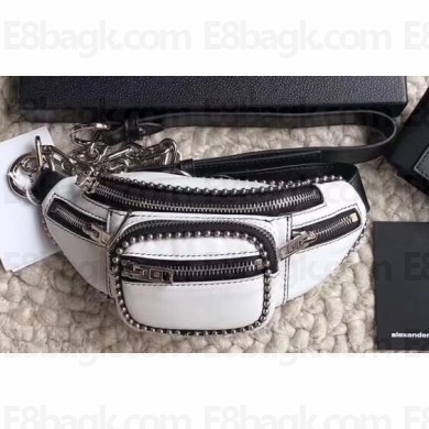 Alexander Wang Attica Fanny Pack Mini Bag Ballchain White 2019