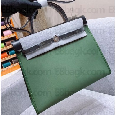 Hermes Herbag Zip 31 Bag in Original Quality Black/Green