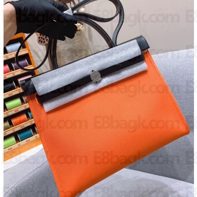 Hermes Herbag Zip 31 Bag in Original Quality Black/Orange
