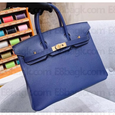 Hermes Birkin 25cm Bag in Original Epsom Leather Royal Blue