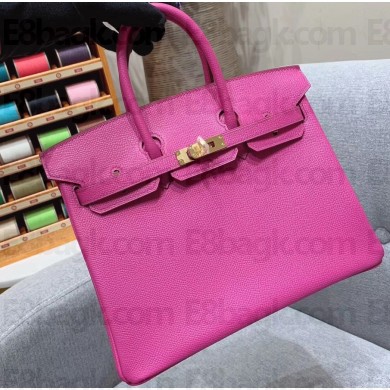 Hermes Birkin 25cm Bag in Original Epsom Leather Fuchsia