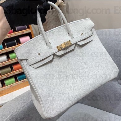 Hermes Birkin 25cm Bag in Original Togo Leather White