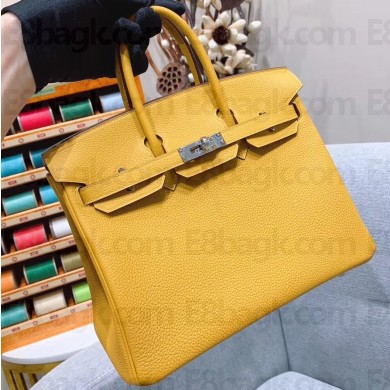 Hermes Birkin 25cm Bag in Original Togo Leather Yellow
