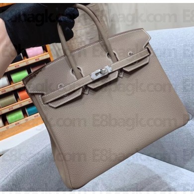 Hermes Birkin 25cm Bag in Original Togo Leather Elephant Gray