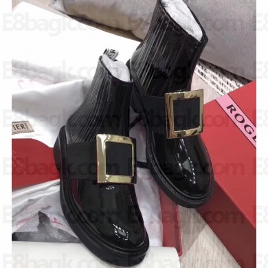 Roger Vivier Chelsea Viv' Rangers Metal Buckle Ankle Boots 2019
