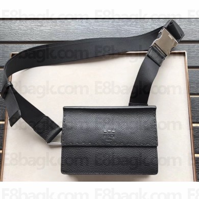 Fendi Roma Leather Messenger Bag Black 2019