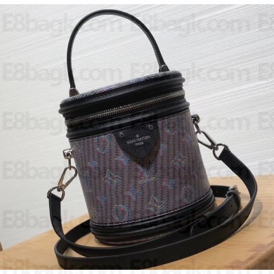 Louis Vuitton Monogram LV Pop Print Cannes Beauty Case Bucket Bag M55457 Black 2019