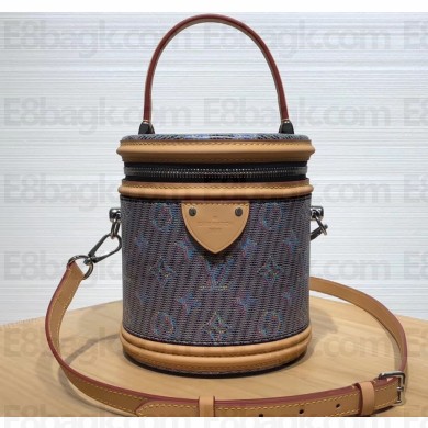 Louis Vuitton Monogram LV Pop Print Cannes Beauty Case Bucket Bag M55457 Blue 2019