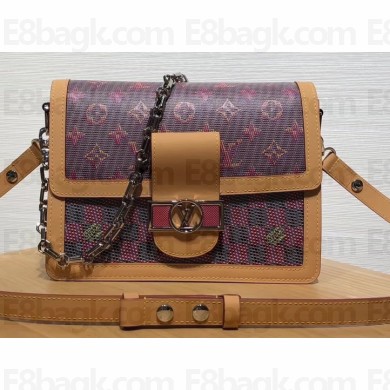 Louis Vuitton Monogram LV Pop Print Dauphine MM Bag M55452 Pink 2019