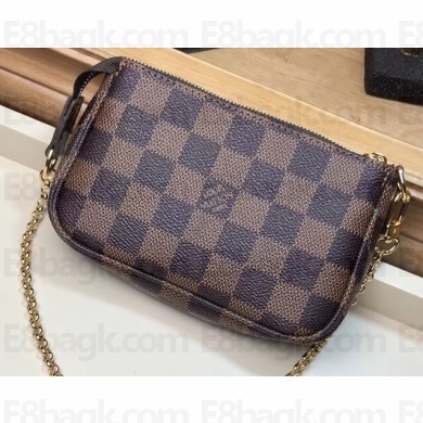Louis Vuitton Damier Ebene Canvas Mini Pochette Accessoires Bag N58009