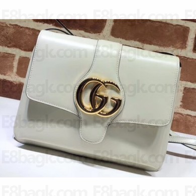 Gucci Leather Arli Medium Shoulder Bag 550126 White 2019