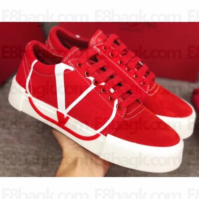 Valentino VLOGO Canvas Tricks Low-top Sneakers Red 2019