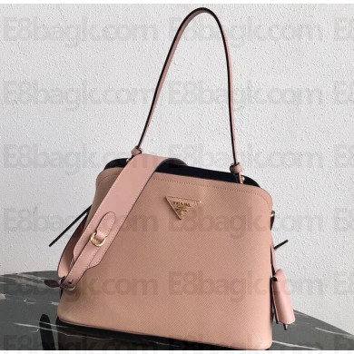 Prada Saffiano Leather Matinée Small Handbag 1BA251 Nude 2019