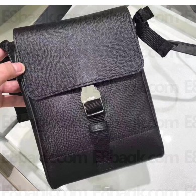Prada Saffiano Leather Shoulder Bag 2VD019 Black 2019