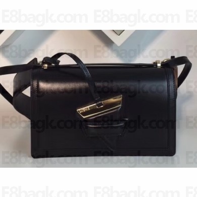 Loewe Boxcalf Bolso Barcelona Bag Black with Two Shoulder Strap