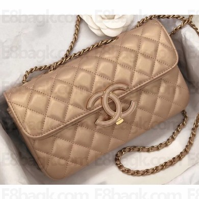 Chanel CC Chic Small Flap Bag A57275 Metallic Beige 2019