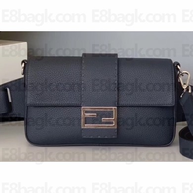 Fendi Romano Leather Baguette Belt Bag Dark Blue 2019