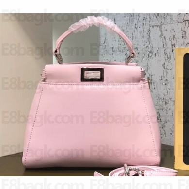Fendi Leather Peekaboo Iconic Mini Bag Pink