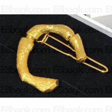 Celine Alphabet C Brass Twig-Shaped Hair Accessory