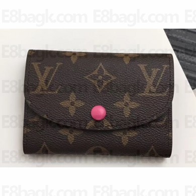 Louis Vuitton Rosalie Coin Purse Monogram Canvas Rose