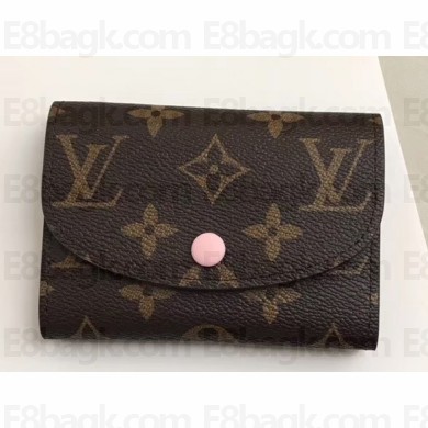 Louis Vuitton Rosalie Coin Purse Monogram Canvas M62361 Rose Ballerine