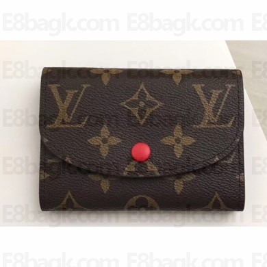 Louis Vuitton Rosalie Coin Purse Monogram Canvas Red