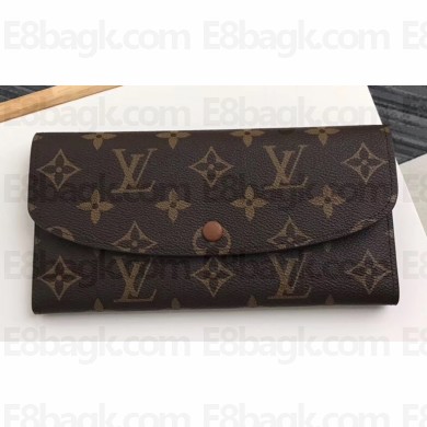 Louis Vuitton Emilie Wallet Monogram Canvas Coffee