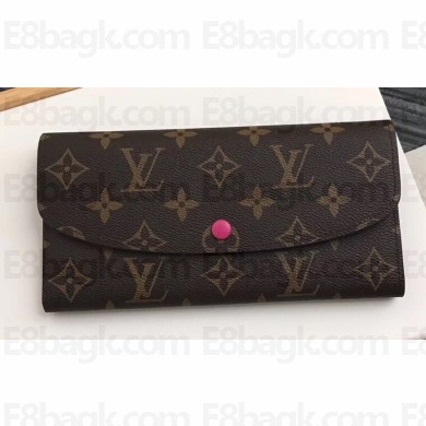 Louis Vuitton Emilie Wallet Monogram Canvas M60697 Fuchsia