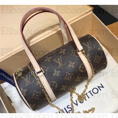 Louis Vuitton Round Drum Monogram Canvas Mini Bag with Chain