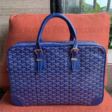 Goyard Ambassade Briefcase Bag Blue