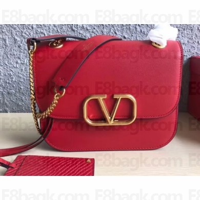 Valentino VLOCK Shoulder Small Bag 0006 Red 2019
