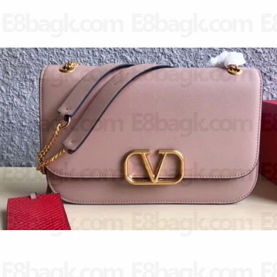 Valentino VLOCK Shoulder Large Bag 0006 Nude Pink 2019