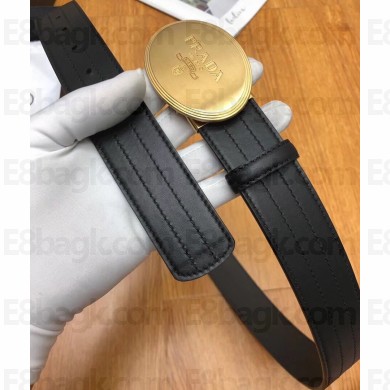 Prada Width 3.5cm Leather Belt P01