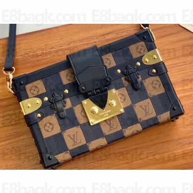 Louis Vuitton Petite Malle Bag Damier Tressage Black M53253 2019