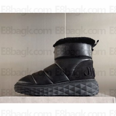 Jimmy Choo  Xan Black Nappa Leather Boots v black mix 1105-2024