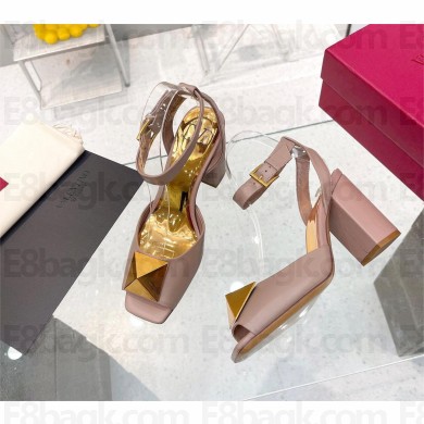 VALENTINO GARAVANI One Stud Ankle Strap Sandal 90mm nude pink 2023