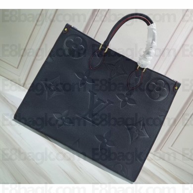 Louis Vuitton Monogram Empreinte Onthego Tote Bag Navy Blue 2019