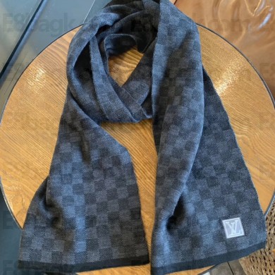 Louis Vuitton Petit Damier Scarf 180x40cm M70028 Black 2019