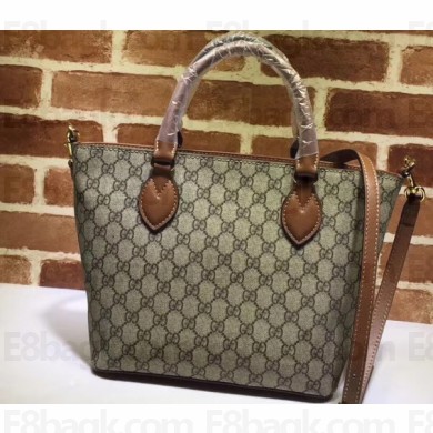 Gucci GG Supreme Canvas Small Tote Bag 432124 Brown