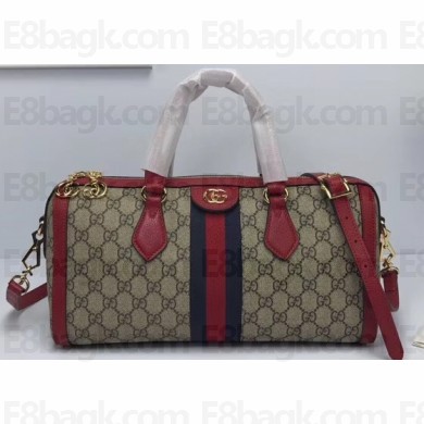 Gucci Web Ophidia GG Top Handle Medium Bag 524532 Red