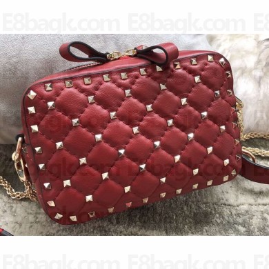 Valentino Rockstud Spike Camera Case Bag 0060 Red