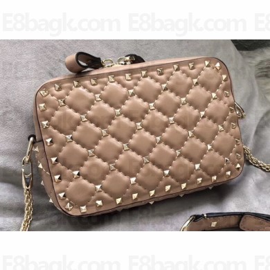 Valentino Rockstud Spike Camera Case Bag 0060 Nude