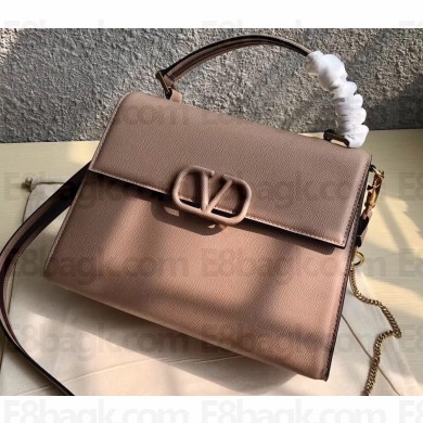 Valentino VSLING Grainy Calfskin Handbag Nude 2019