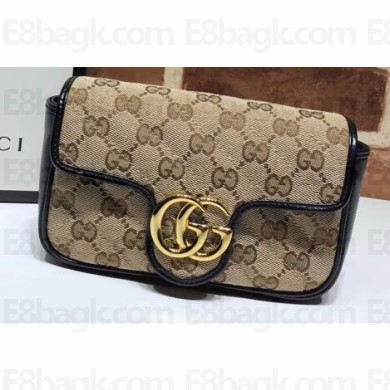 Gucci GG Marmont Matelassé Super Mini Shoulder Bag 574969/476433 Diagonal GG Canvas